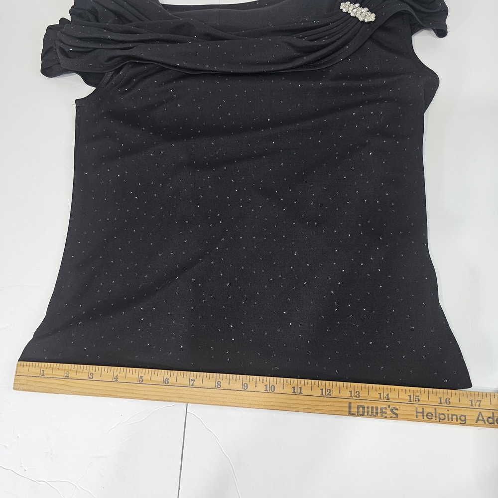 Xscape Black Off-Shoulder Blouse with Embellishment - Picture 11 of 15